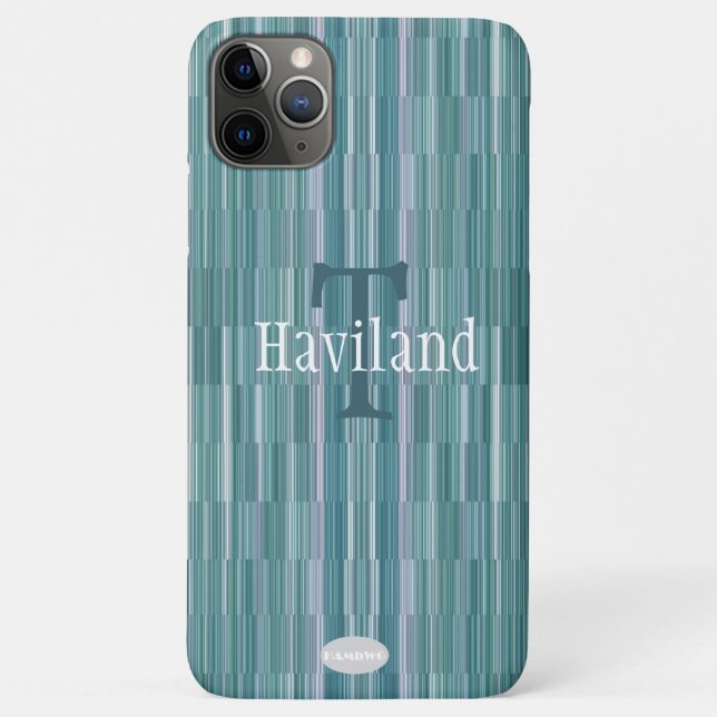 HAMbWG Aquamarine Lichtbogenmonogramm Case-Mate iPhone Hülle (Rückseite)