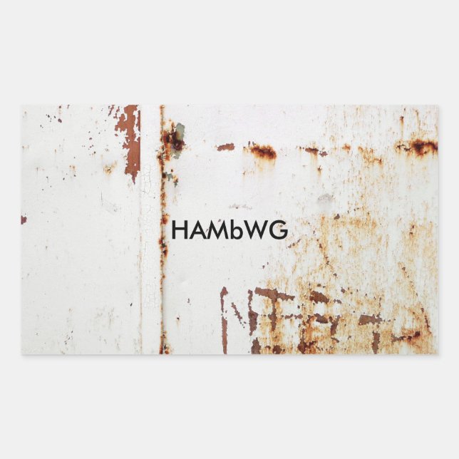 HAMbWG - Aufkleber - gestörtes weißes Logo (Vorderseite)