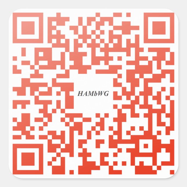 HAMbWG - Aufkleber - Rotes QR-Logo (Vorderseite)