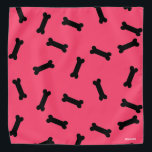 HAMbWG - Bandana - Black Dog Bones mit beliebiger  Halstuch<br><div class="desc">HAMbyWhiteGlove - Doggy Bones Bandana - Der Hintergrund kann jede Farbe sein!</div>
