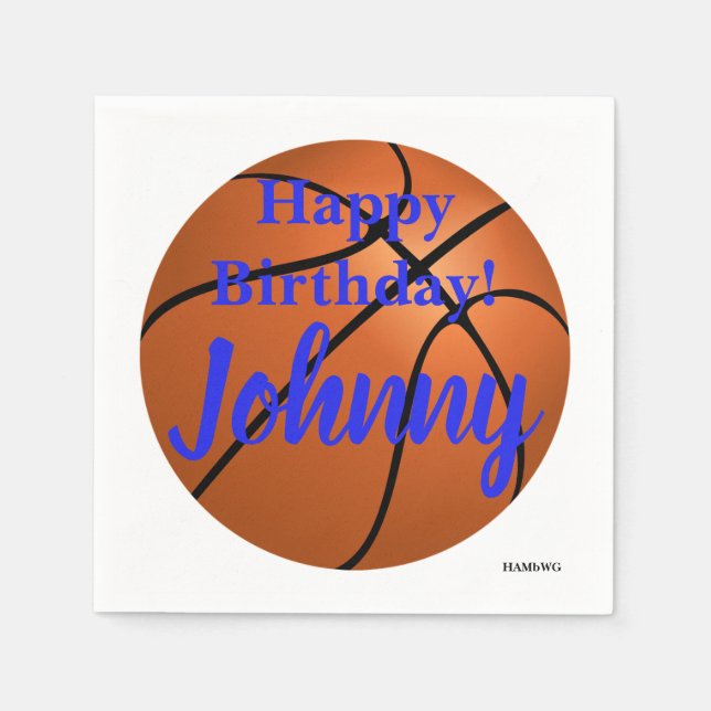 HAMbWG - Basketball Personalisiert Napkin Serviette (Vorderseite)