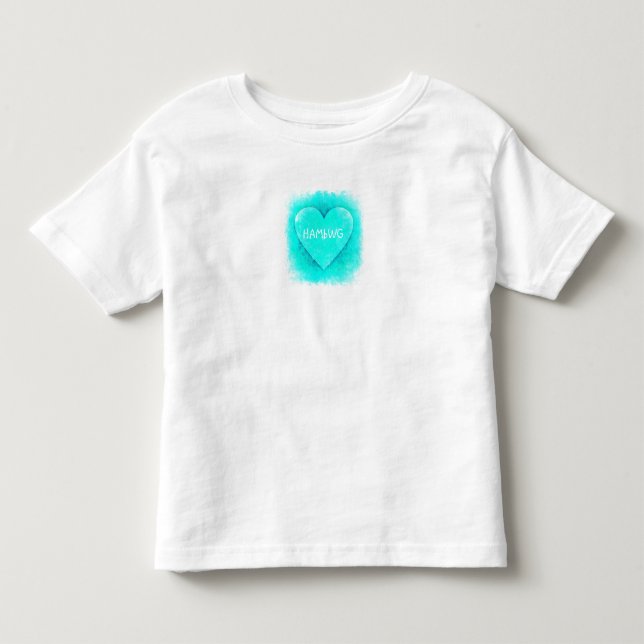 HAMbWG - Children's T Shirt - Charming Heart Aqua (Vorderseite)