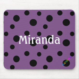 HAMbWG - Computer Mouse - Black Crazy Polka Dots Mousepad