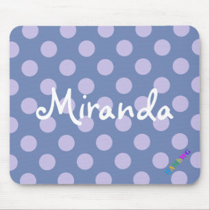 HAMbWG - Computer Mouse - Lilac Polka Dots Mousepad