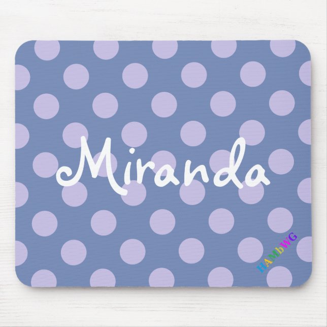 HAMbWG - Computer Mouse - Lilac Polka Dots Mousepad (Vorne)
