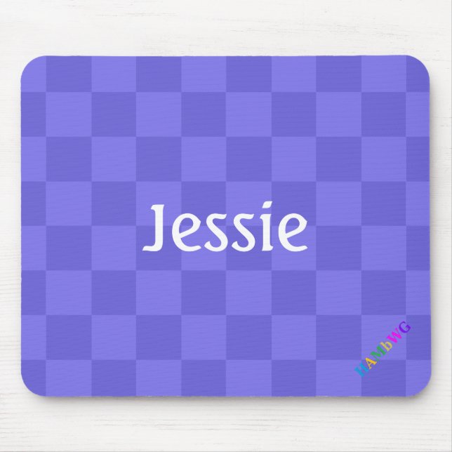 HAMbWG - ComputerMaus - Lila Schachbrett Diagonal Mousepad (Vorne)