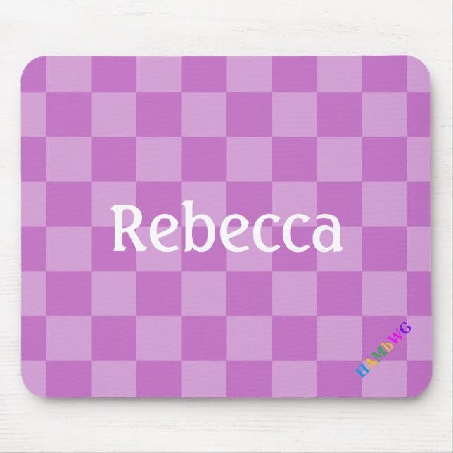 HAMbWG - ComputerMaus - Lilac Schachbrett Diagonal Mousepad (Vorne)