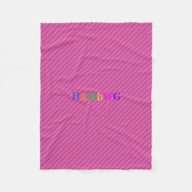 HAMbWG Fleece Blanket - Himbeerenstreifen (Vorderseite)