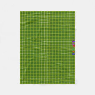 HAMbWG Fleece Blanket - L. Green Kariert