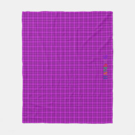 HAMbWG Fleece Blanket - Violett Kariert