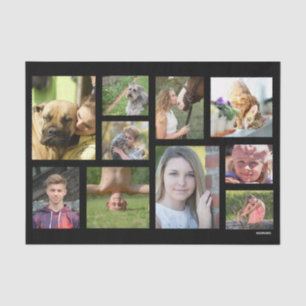 HAMbWG - FotoCollage mit schwarzem Rahmen Seidenpapier