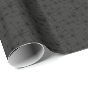 HAMbWG Glänzendes Geschenkpapier - Schwarze Sterne