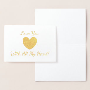 HAMbWG - Gold Foil Card - Goldenes Herz Folienkarte