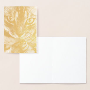 HAMbWG - Gold Foil Card - Katze Folienkarte