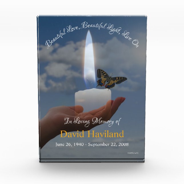 HAMbWG Hand Holding Candle mit Schmetterling Fotoblock (Vorderseite)