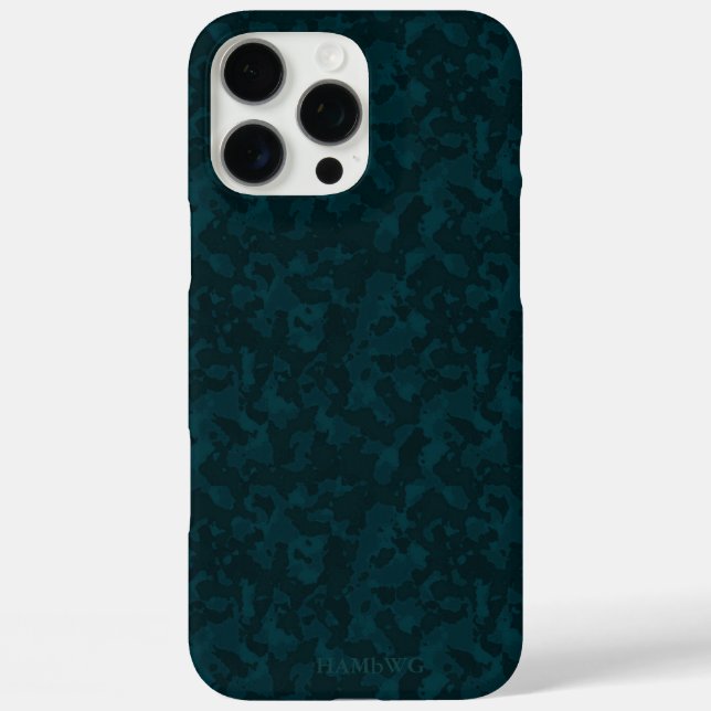 HAMbWG I pad - Aquamarine Camouflage iPhone 16 Pro Max Hülle (Rückseite)