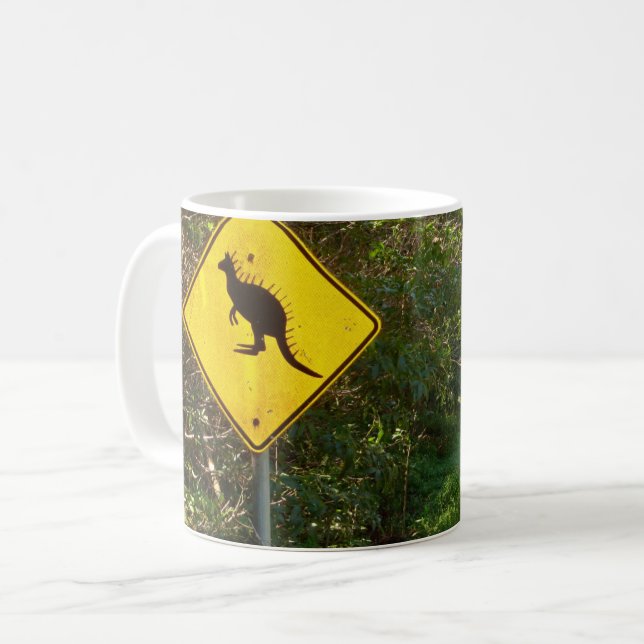 HAMbWG - Kaffee Tasse - Dinosaurier Crossing (Vorderseite Links)