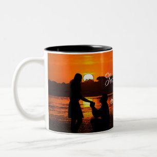 HAMbWG - Kaffee-Tasse - Zwei Herzen, eine Liebe Zweifarbige Tasse