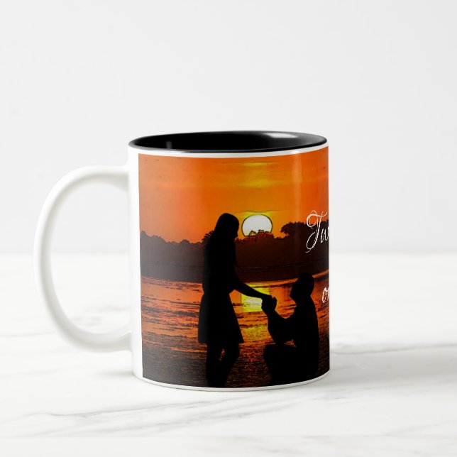 HAMbWG - Kaffee-Tasse - Zwei Herzen, eine Liebe Zweifarbige Tasse (Links)