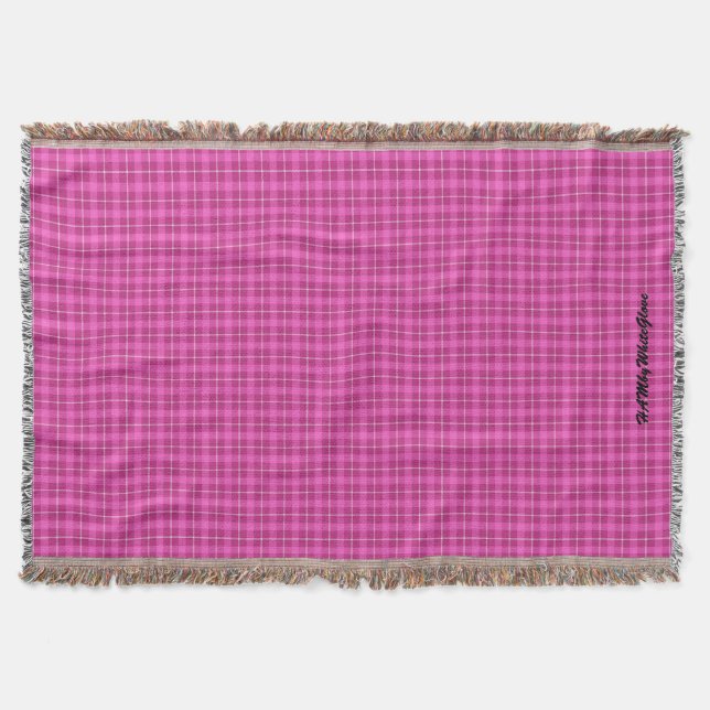 HAMbWG - Knochendecke - L. Pink Kariert Decke (Vorderseite)