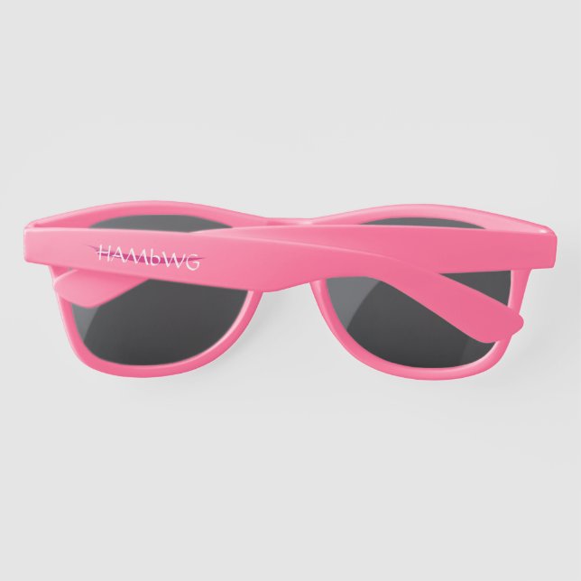HAMbWG Lässige Fun-Sonnenbrille - Rosa (Rückseite)