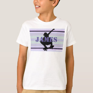 HAMbWG - Lila Ultra-Violet-Skateboarder T-Shirt