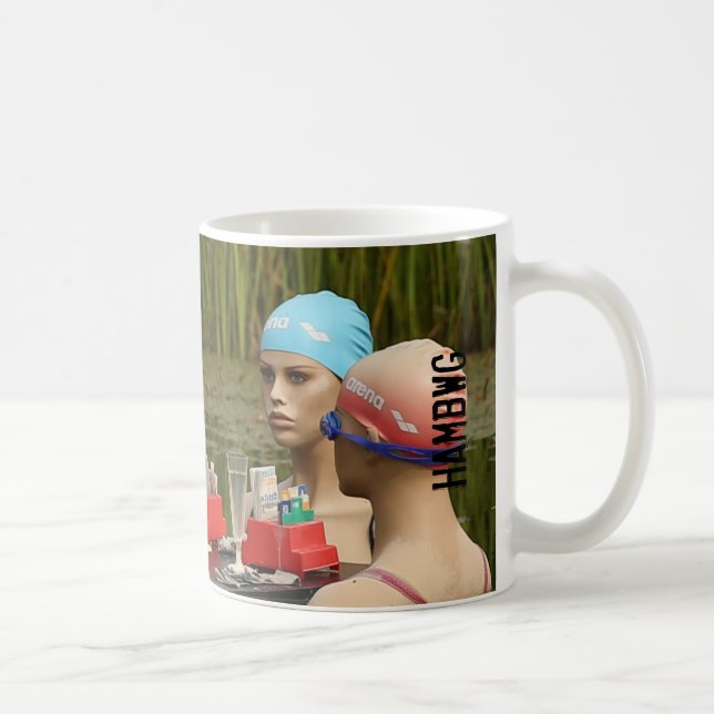 HAMbWG - Mannequin Swimmer Kaffee Tasse (Rechts)