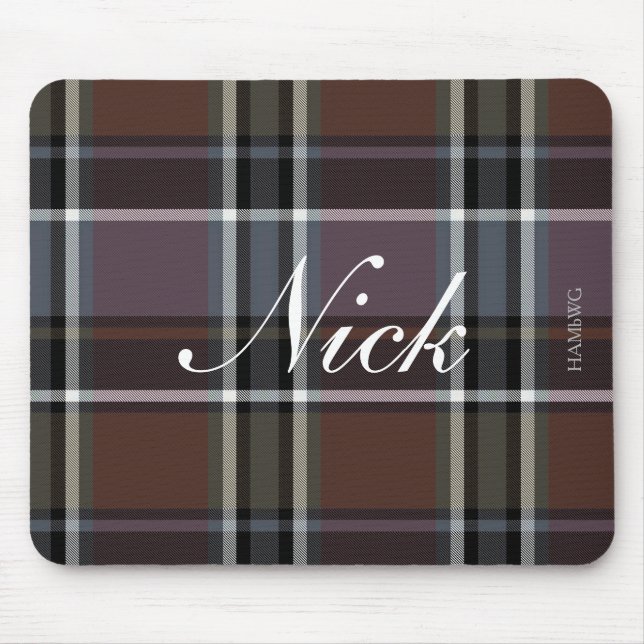 HAMbWG - Mousepad - Brown Kariert (Vorne)