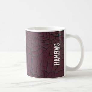 HAMbWG - Mug de café - Peinture de crackle cerise