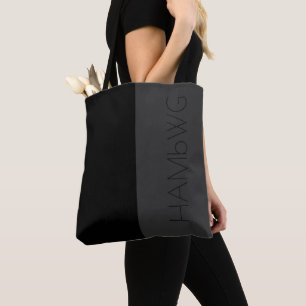 HAMbWG - Sac fourre-tout - noir et gris avec logo 