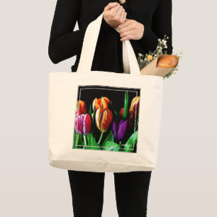 HAMbWG - Sac fourre-tout - Orange rose, Tulipes vi