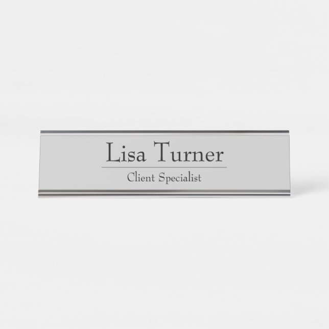 HAMbWG - Schreibtisch Name Plate - Name und Titel Schreibtischnamensplakette (Vorderseite )