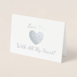 HAMbWG - Silver Foil Card - Goldenes Herz Folienkarte