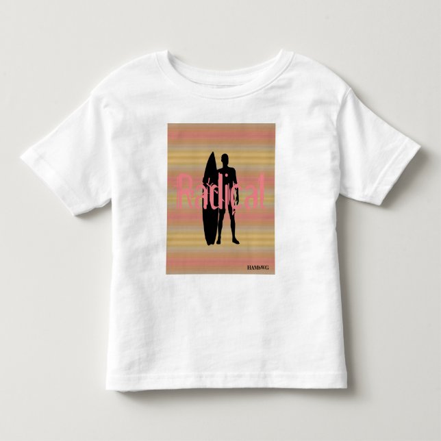 HAMbWG - T Shirt - Helle Gradienten Surfer (Vorderseite)