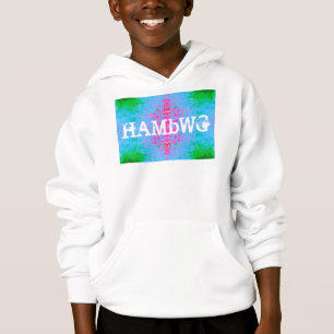 HAMbWG - T-shirt pour enfants - bleu vert rose