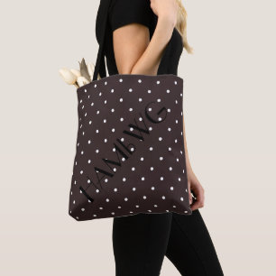HAMbWG - Tote Bag - Braun w Polka Dot Tasche