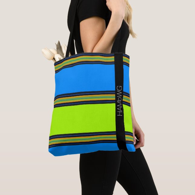 HAMbWG - Tote Bag - großer Streifen Tasche (Von Nahem)