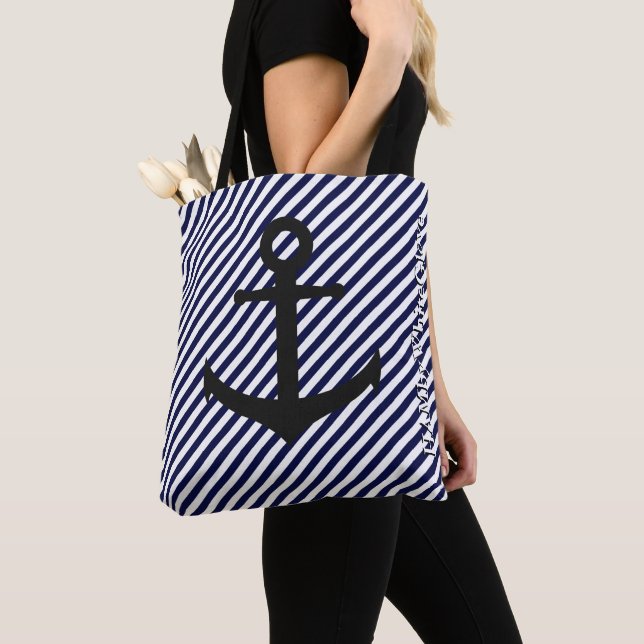 HAMbWG Tote Bag - Navy/White w Anchor Tasche (Von Nahem)