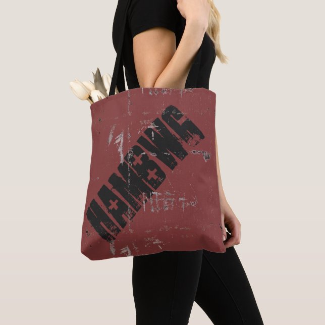 HAMbWG - Tote Bag - Schwarz/Rot Rückwärtsgang Tasche (Von Nahem)