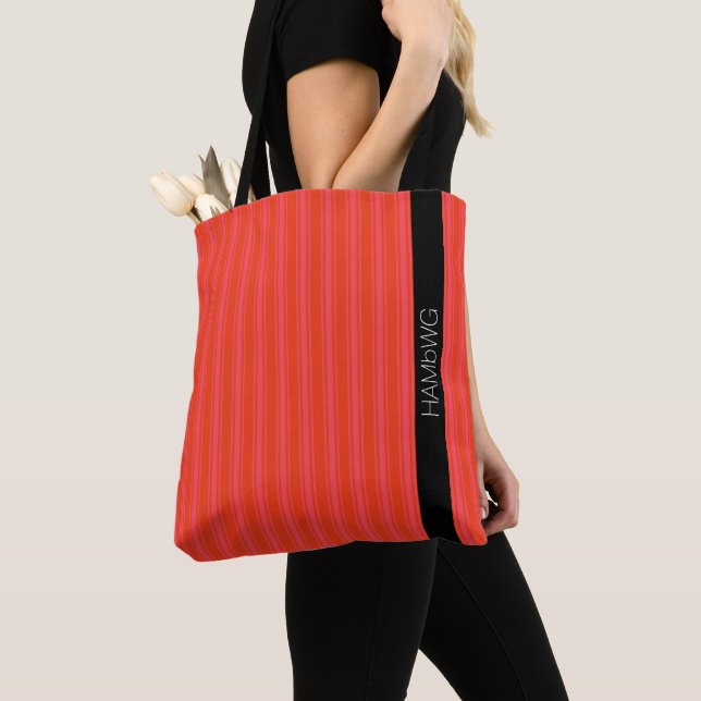 HAMbWG - Tote Bag - Sonnenuntergang Streifen Tasche (Von Nahem)
