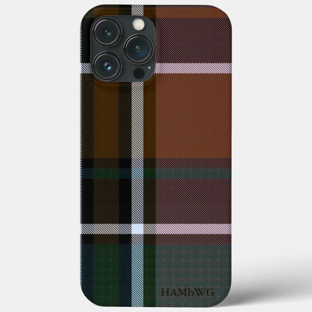 HAMbWG Tough Xtreme Phone Case - Brown Kariert (Rückseite)