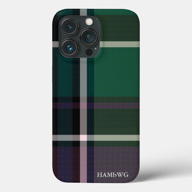 HAMbWG Tough Xtreme Phone Case - Green Kariert (Rückseite)