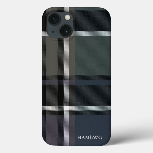 HAMbWG Tough Xtreme Phone Case - Soft Blue Kariert (Rückseite)