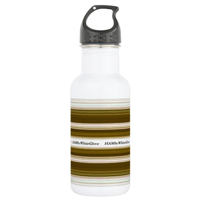 HAMbWG - Wasserflasche - Olive & White (Vorderseite)