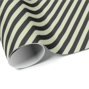 HAMbWG Wrapping Paper - Schwarz/Beige Streifen Geschenkpapier