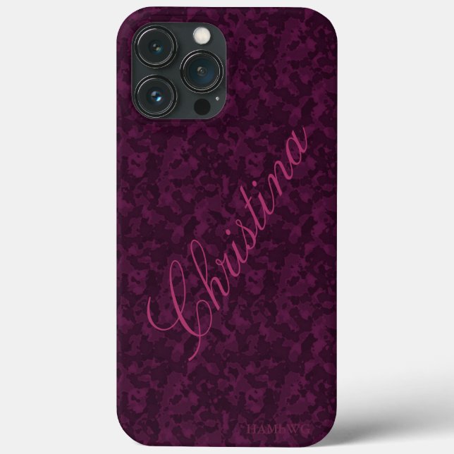 HAMbWG Xtreme Phone Case - Raspberry Camouflage (Rückseite)