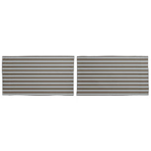 HAMbyWG - 2 Pillowcases, King Blk/Wh/Crm Strp Blk Kissenbezug