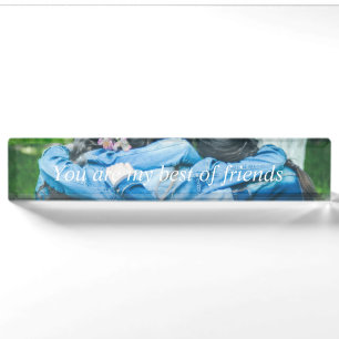 HAMbyWG - Acrylblock mit Namen - Beste Freunde Namensplakette