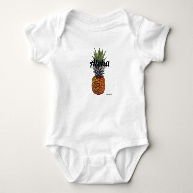 HAMbyWG - Baby's Hawaiin Pineappl Aloha T - Shirt (Vorderseite)