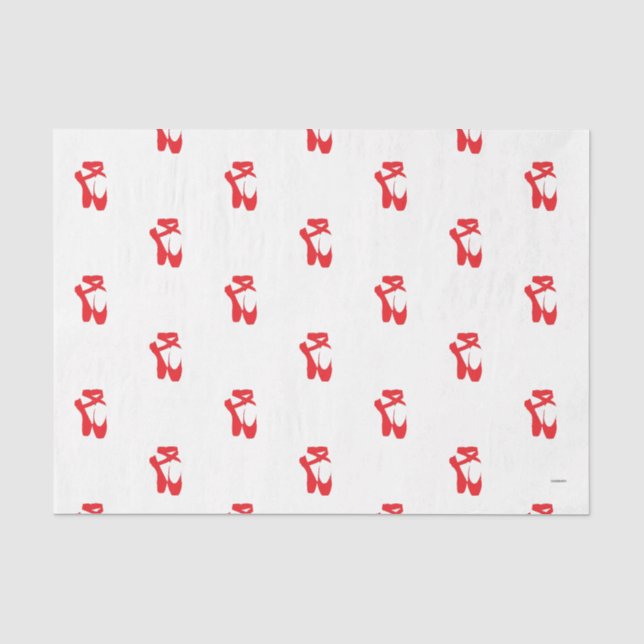 HAMbyWG - Ballerina Slippers in Rot Seidenpapier (Vorderseite)